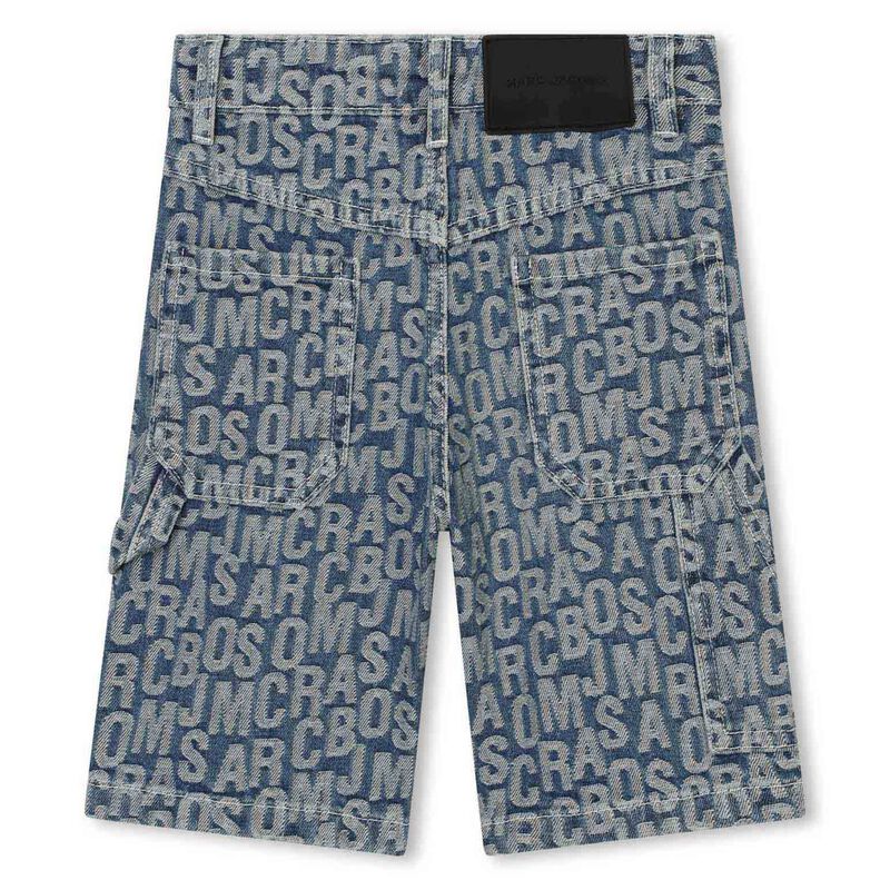 MARC JACOBS Jumbled Logo Denim Bermuda Shorts 4 - 6Y image number 1